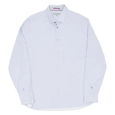 TED BAKER Mens Shirt Blue Spotted Long Sleeve L