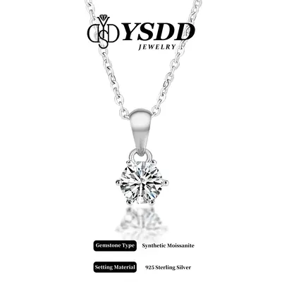 ă#19ăSynthetic Moissanite Necklace in 925 Sterling Silver