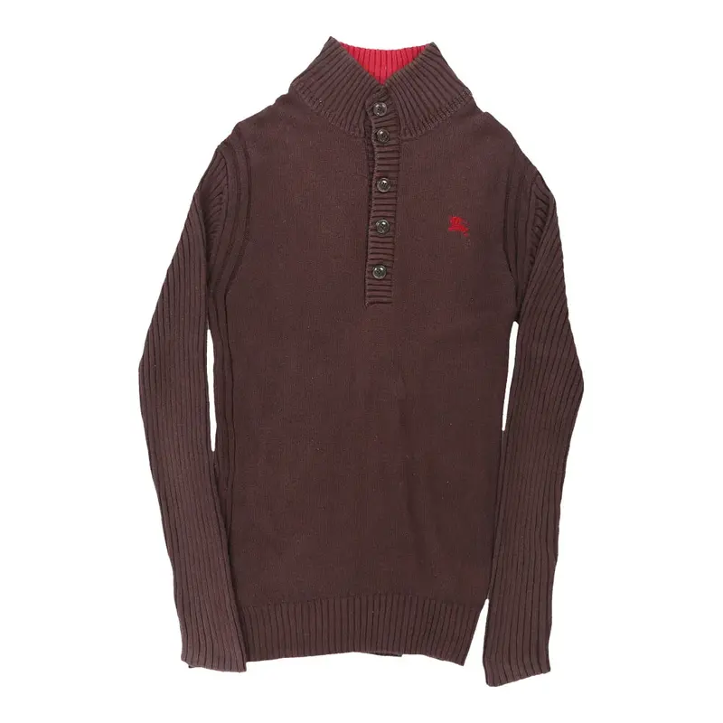 Black Label Burberry Jumper - Small Brown Cotton