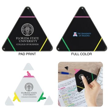 500 Promotional Tri-Color Highlighter - Chisel Tip