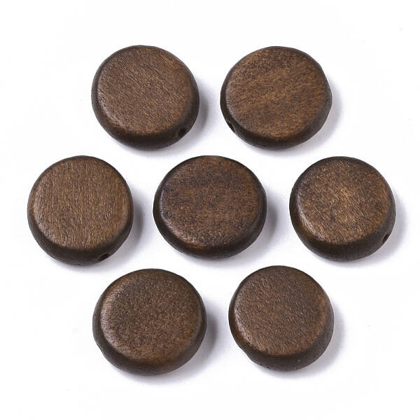 Painted Natural Wood Beads