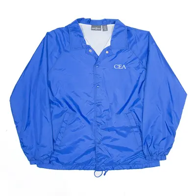 AUBURN SPORT CEA Blue Nylon Coach Jacket Mens L