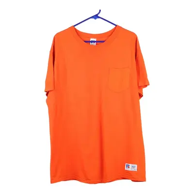 Russell Athletic T-Shirt - XL Orange Cotton