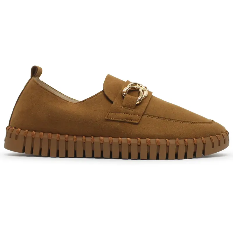 Ilse Jacobsen Tulip 3976 Textile Women's Slip On Shoes - Cashew Cashew - Size:US 9 Women