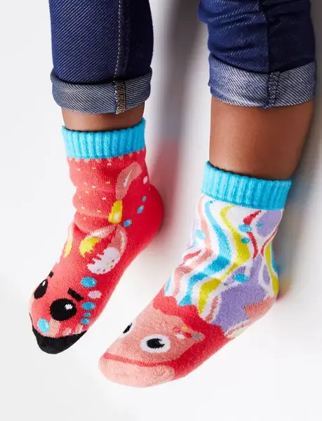 KIDS CRAB & JELLYFISH NO SLIP SOCKS | Size: KIDS SMALL