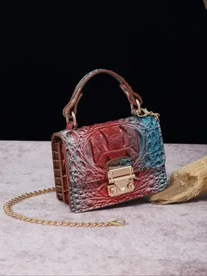 Women's Street Trend Handbag As Gift, Trendy Vintage Crossbody Bag, Chic Retro Colorful Handbag & Crossbody Purse for Daily ...