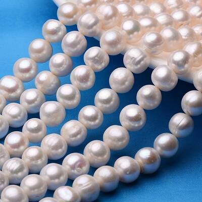 Potato Natural Cultured Freshwater Pearl Beads Strands