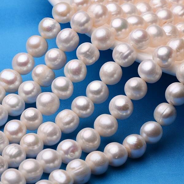 Potato Natural Cultured Freshwater Pearl Beads Strands