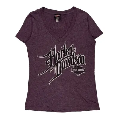 Harley Davidson T-Shirt - XL Purple Cotton Blend