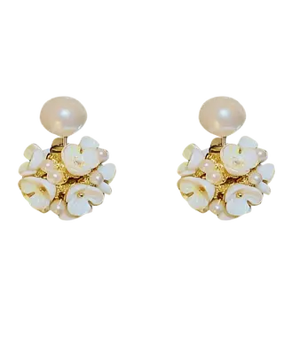 Best Trending 18K Pearl Stud Earrings Gift on Sale for Women, Lady, Mother, Wife