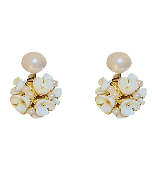 Best Trending 18K Pearl Stud Earrings Gift on Sale for Women, Lady, Mother, Wife