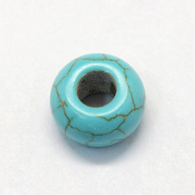Synthetic Turquoise European Beads