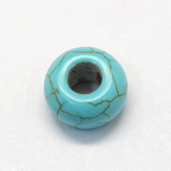 Synthetic Turquoise European Beads