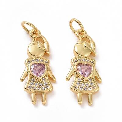 Brass Cubic Zirconia Pendants