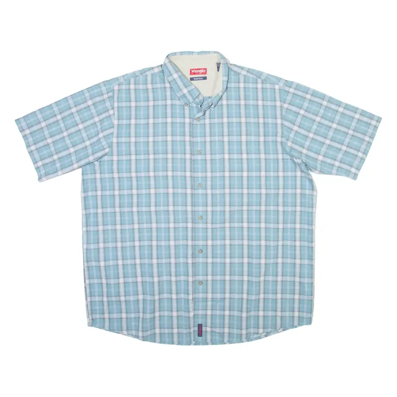WRANGLER Mens Shirt Blue Check XL