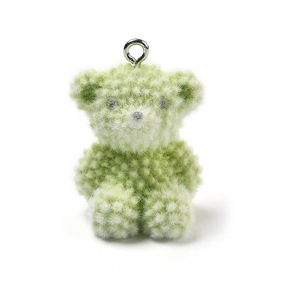 Flocky Opaque Resin Pendants
