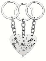 Heart Shaped Stainless Steel Keychain, Letter Pattern Keychain for Women, Fashion Accessories for Daily Use, Trendy All-matc...