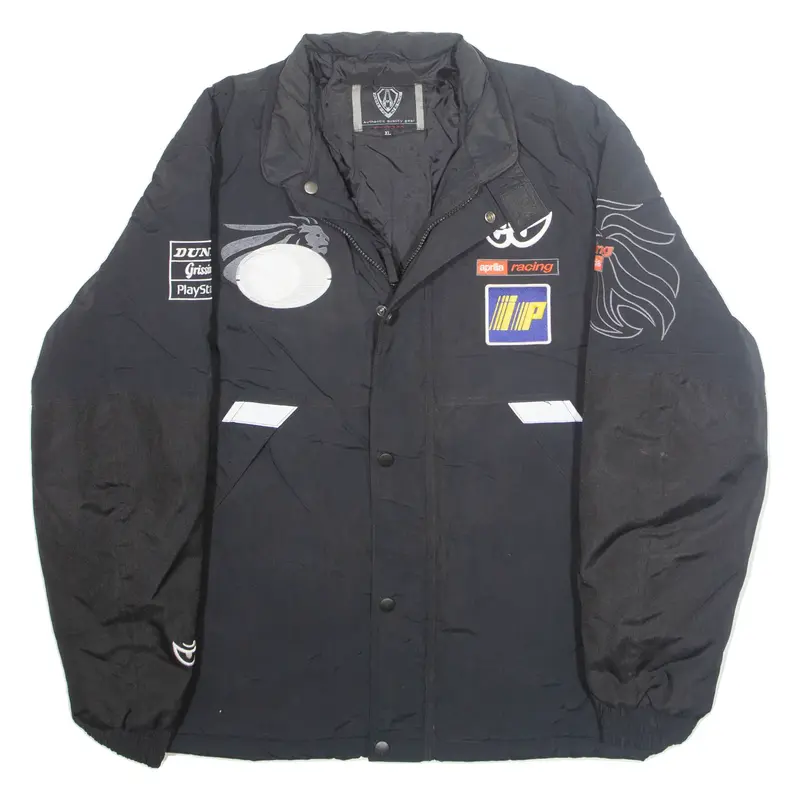 ARLEN NESS Mens Biker Jacket Black Nylon XL
