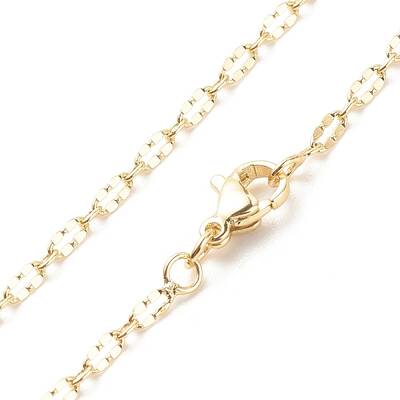 Brass Oval Link Chains Necklace for Women