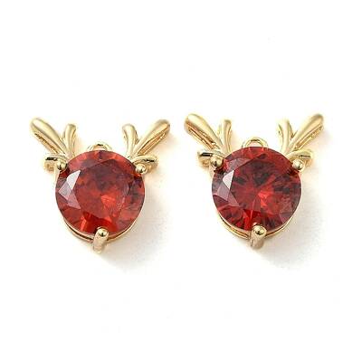 Brass with Glass Rhinestone Charms
