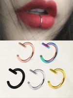 Unisex Street Trend C Shape Lip Rings, Trendy Minimalist Lip Rings, Y2k Chic Body Jewelry for Daily & Party Decor for Men & ...