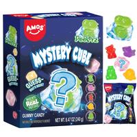Amos-Peelerz Mystery Cube Gummy candy Peel and reveal Fruity snack Surprise inside Kid favorite Sweet fun exotic exotic snack...