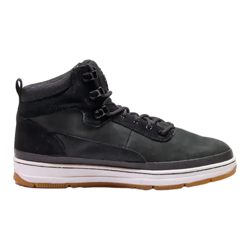 PARK AUTHORITY High Top Trainers Black Leather Mens UK 7