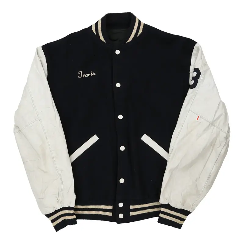 Travis Rogue Wear Varsity Jacket - Large Black Polyester