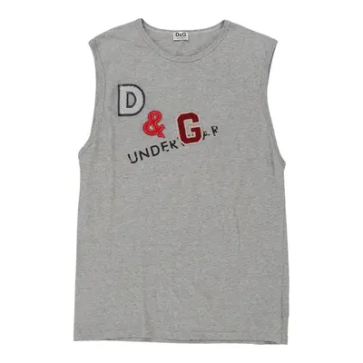 Underwear Dolce & Gabbana Graphic Vest - Large Grey Cotton