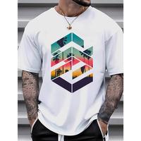 Cotton Short Sleeve  T-Shirt [Summer Short Sleeve Printed Tee] Men's summer short sleeve printed T-shirt Streetwear Casual Gr...