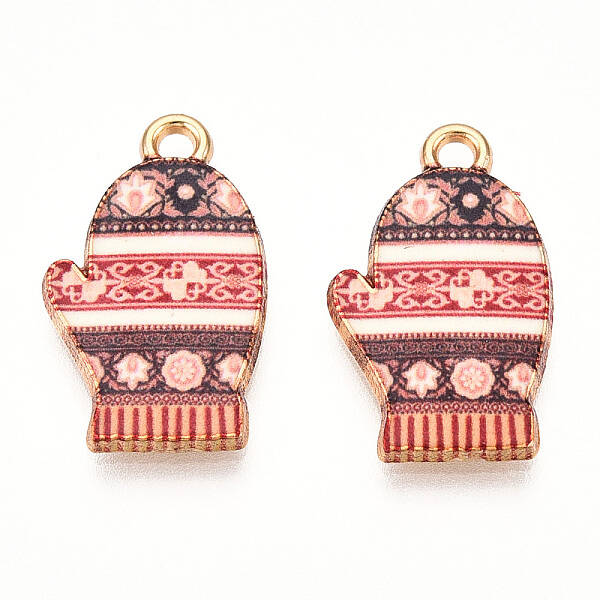 Winter Theme Alloy Printed Pendants