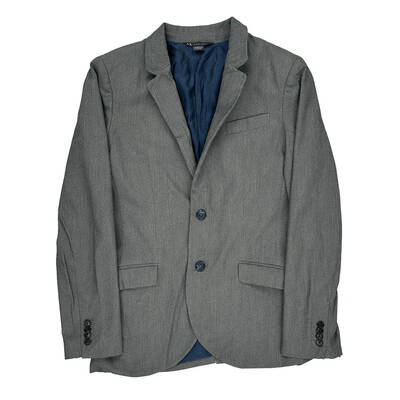 European Fabric Armani Exchange Fitted Blazer - Small Grey Polyester Blend