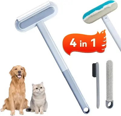 2PCS Pet Hair Removal Tool, Multi-functional, Reusable, Washable Lint Cleaner for Dog and Cat Hair, Gentle on Furniture, Effe...