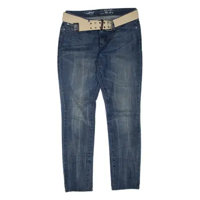 LEVI'S Demi Curve Belted Womens Jeans Blue Regular Skinny Stone Wash W29 L31