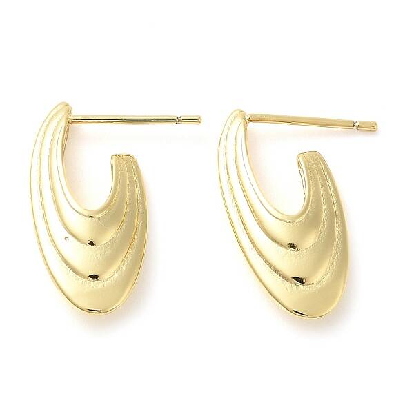 Rack Plating Brass Stud Earrings