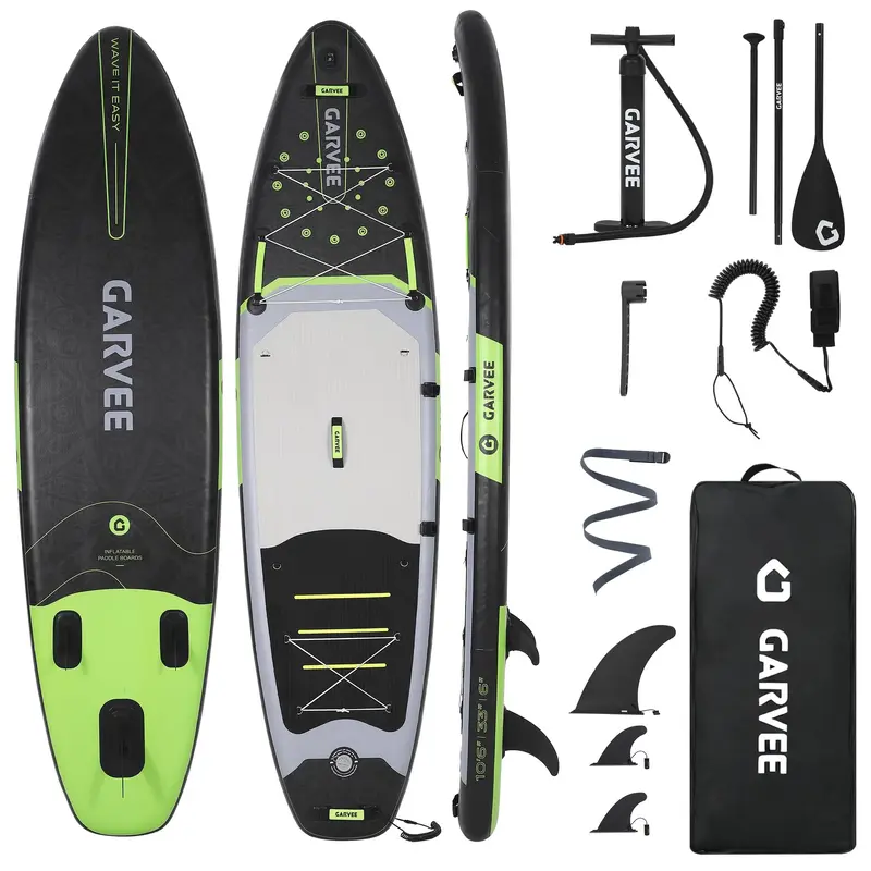 Garvee Inflatable Stand Up Paddle Board (SUP) for All Skill Levels - 10'×30 & 10'6×33 Ultra-Light Boards with Premium Pa...