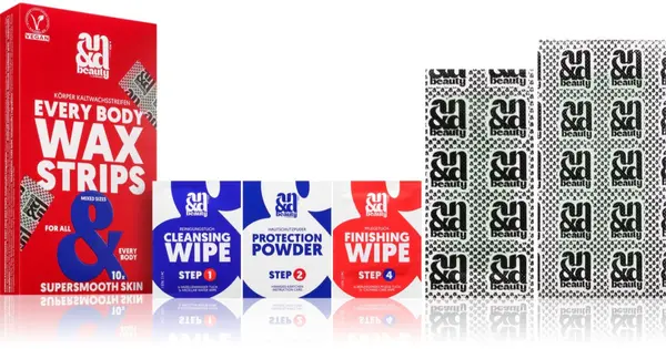A.N.D. Beauty Wax Every Body Depilatory Wax Strips For The Body 2× 10 pcs