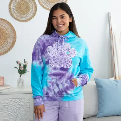 Tie-Dye Pet Hoodie - Cat - XXL