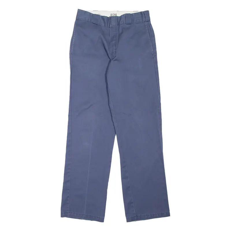 DICKIES 874 Workwear Mens Trousers Blue Regular Straight W30 L32