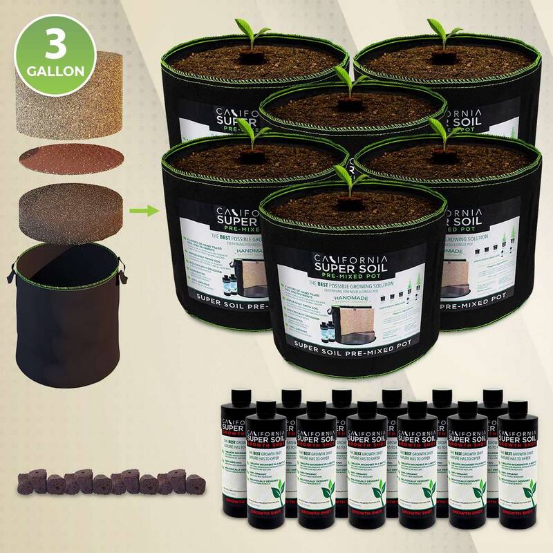 PreMixed Super Soil 3 Gallon Pot - 6 Pack - $330.95