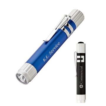 75 Promotional Tito LED Flashlight - Aluminum & Pocket Clip