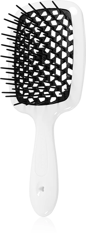Janeke Superbrush large flat hair brush 20.3 x 8.5 x 3.1 cm white and black