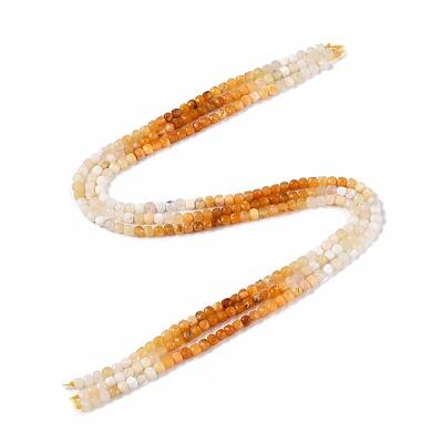 Gradient Color Natural Topaz Jade Beads Strands
