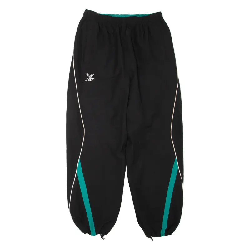 FBT Mesh Lined Mens Track Pants Black Tapered XL W28 L29
