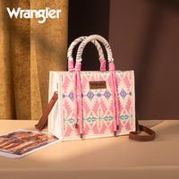 Wrangler Tote Bag Western Satchel Bags for Women with Braided Rope Handle brand  name  handbags Boho AztecTote Bag Multi-Pock...