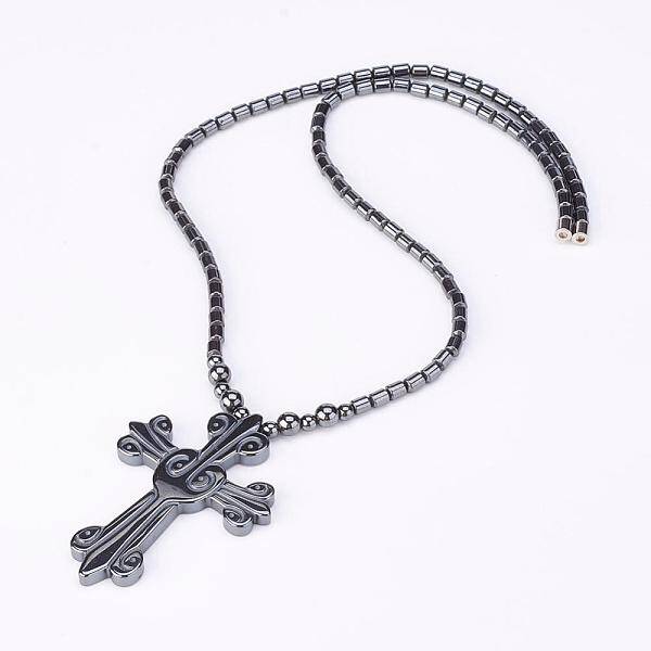 Non-Magnetic Synthetic Hematite Pendant Necklaces