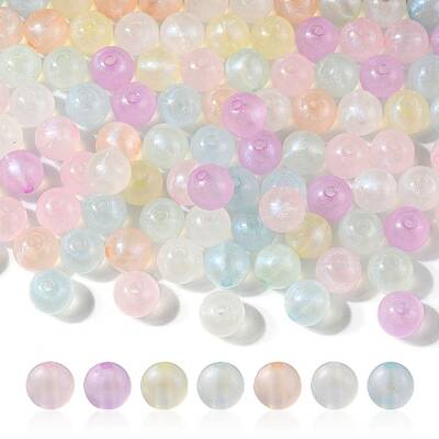 Rainbow Iridescent Plating Acrylic Beads