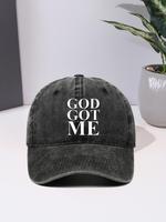 GOD GOT ME Letter Hot Stamped Baseball Cap, Hats for Women, Outdoor Sun Hat for Men and Women, Gifts for Girlfriend, New Sty...