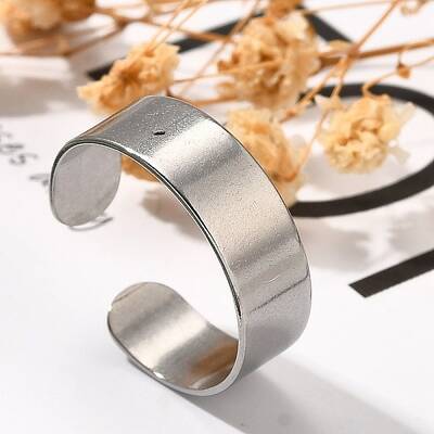 316 Surgical Stainless Steel Open Cuff Rings