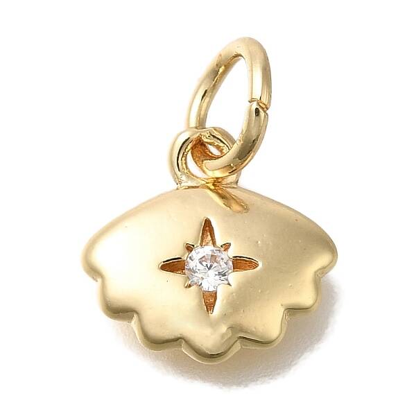 Brass Micro Pave Cubic Zirconia Pendants
